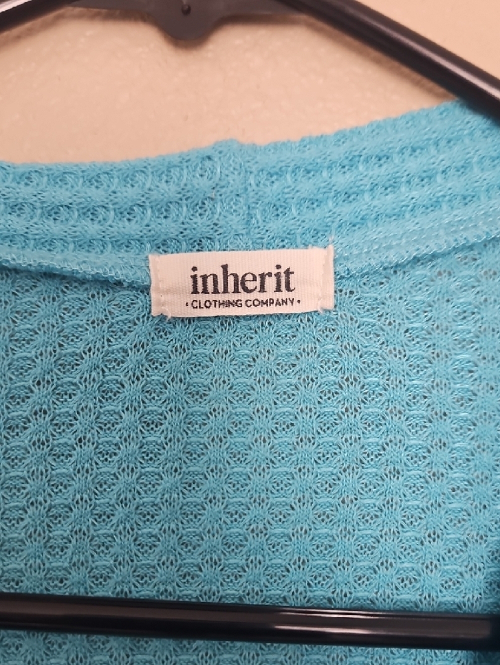Inherit Turquoise Knit Button Cardigan - Picture 2 of 6
